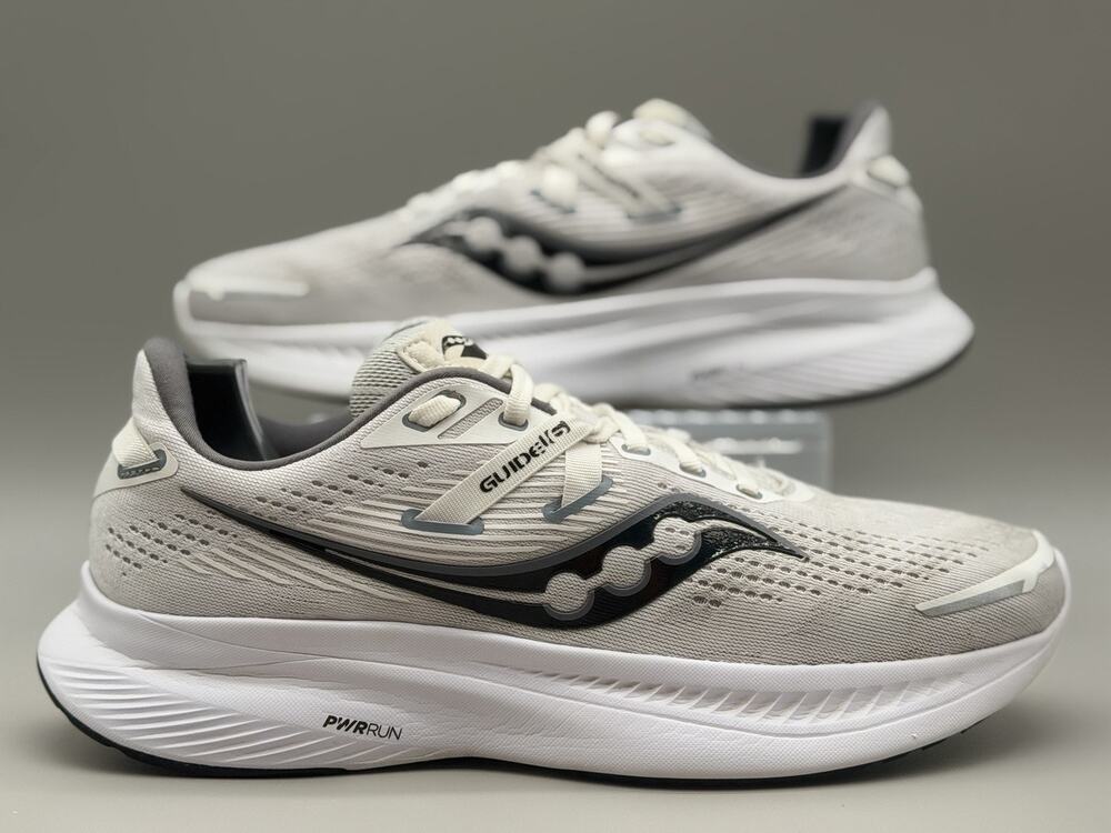 Saucony Guide 16 White Black Men’s 8.5 Running Shoes S20810-11 PWRRUN